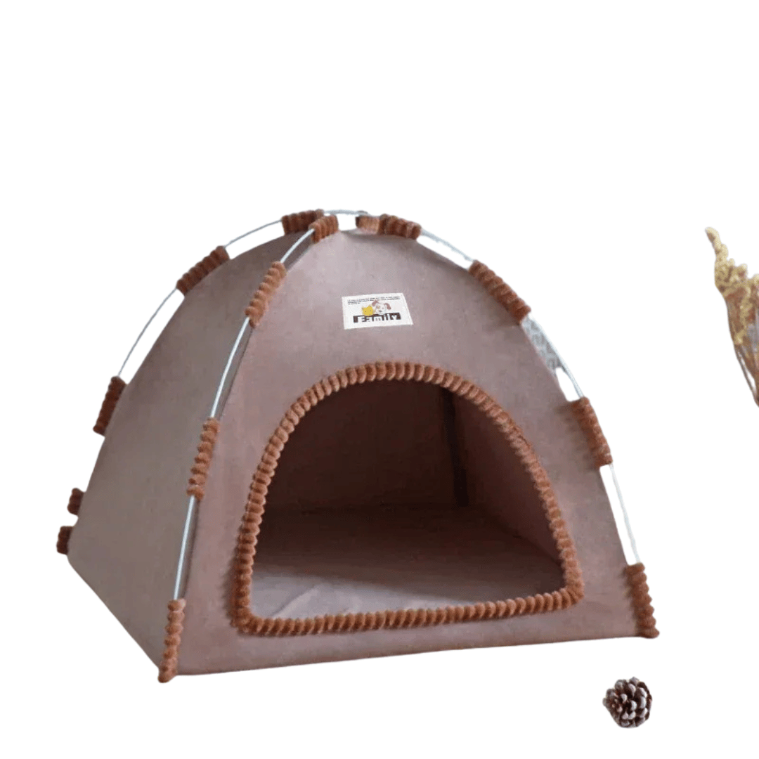 Faltbares Haustierzelt – Atmungsaktive Katzen - & Hundehöhle mit Kühlmatte, tragbar & ideal für drinnen, draußen & Reisen - fellfunk.de