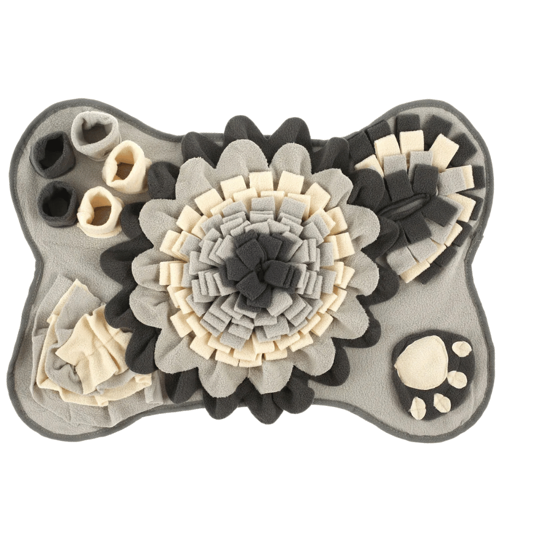 Schnüffelteppich für Hunde – Interaktive Trainingsmatte mit Quietschi & Leckerli - Verstecken - fellfunk.de