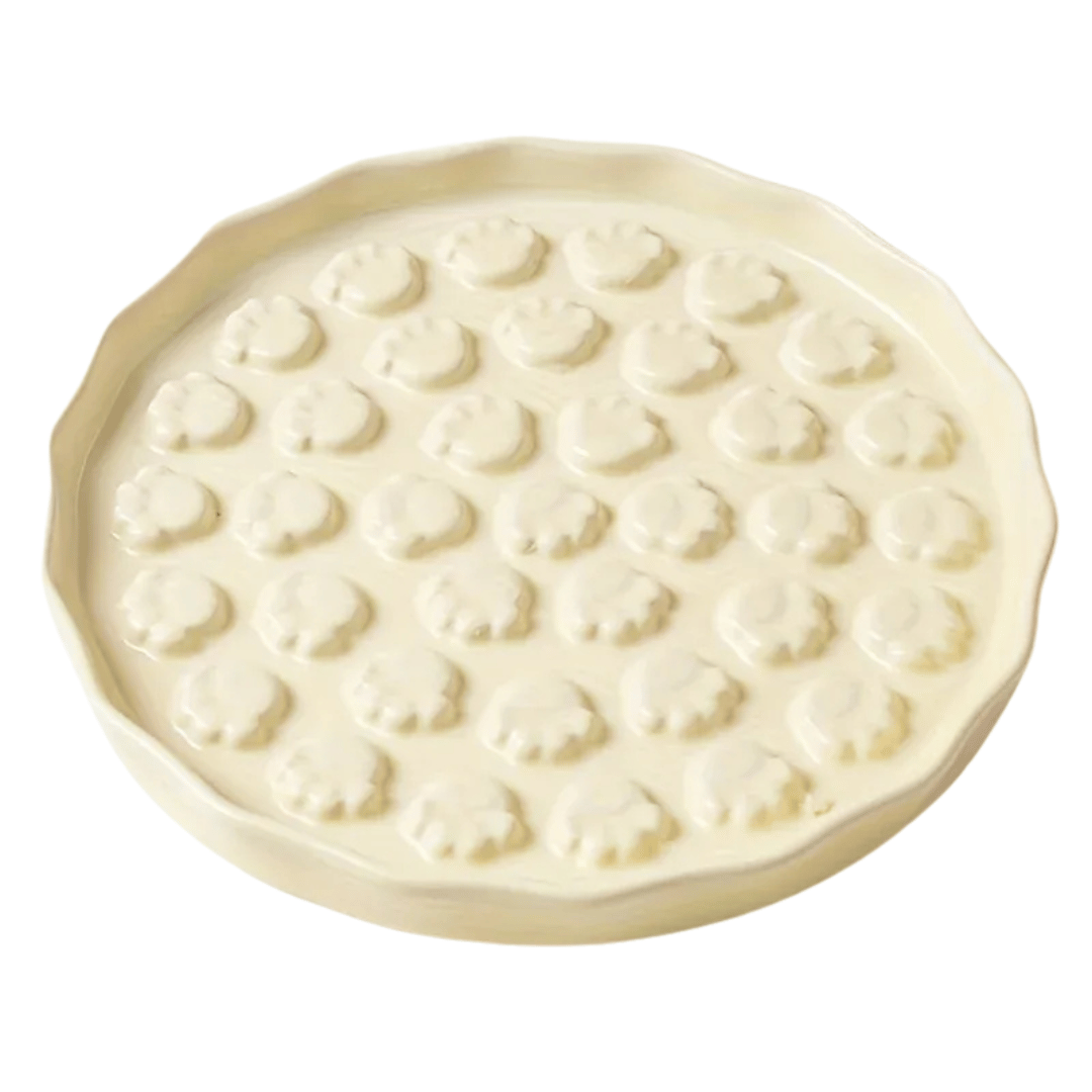 Slow Feed Pfoten Keramiknapf für Katzen & kleine Hunde - gesundes Fressen, bessere Verdauung