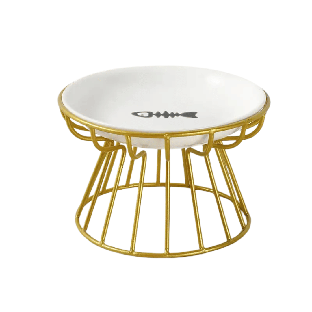 Fellfunk KeramikFutter – Erhöhter Napf für Hunde & Katzen mit Standfuß für gesunde Haltung beim Fressen & Trinken - fellfunk.de