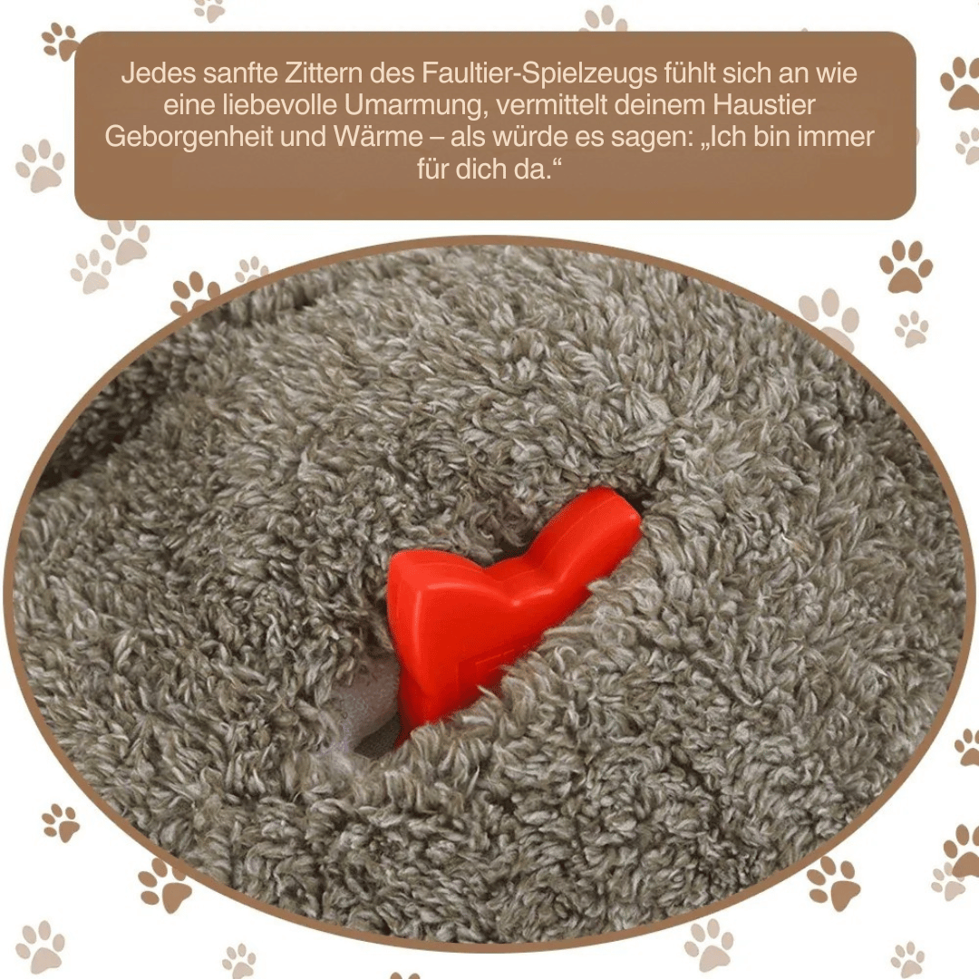 Welpenspielzeug mit Herzschlag – Beruhigendes Faultier Kuscheltier als Weihnachtsgeschenk - fellfunk.de