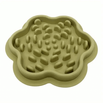 Langsam - Fressnapf für Hunde & Katzen – Silikon Futterschale gegen hastiges Fressen - fellfunk.de