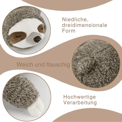 Welpenspielzeug mit Herzschlag – Beruhigendes Faultier Kuscheltier als Weihnachtsgeschenk - fellfunk.de