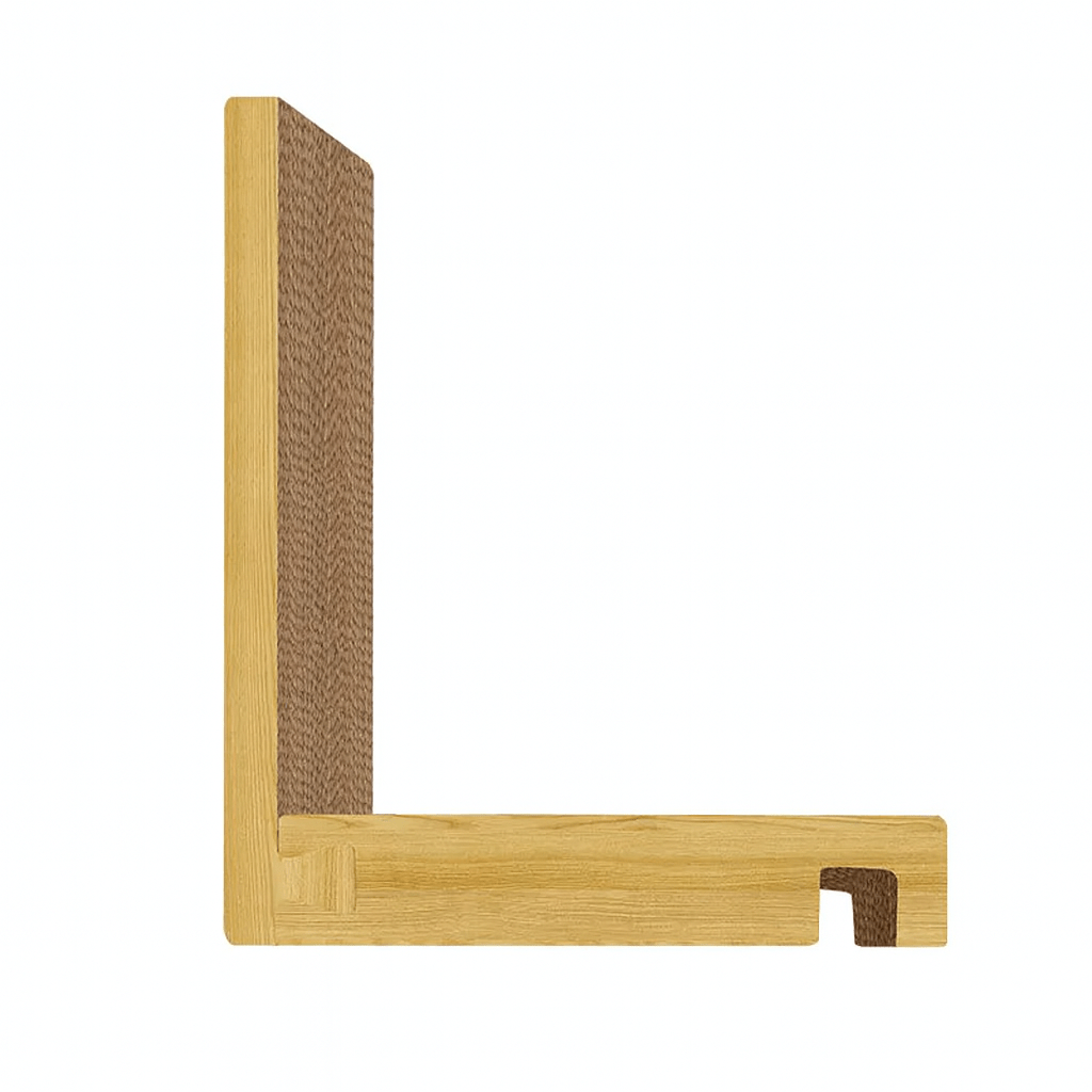 Fellfunk L - Form Kratzbrett – Robustes Katzen - Kratzbrett gegen Möbelkratzen, mit Sisalfläche für Krallenpflege & aktives Training - fellfunk.de