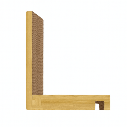 Fellfunk L - Form Kratzbrett – Robustes Katzen - Kratzbrett gegen Möbelkratzen, mit Sisalfläche für Krallenpflege & aktives Training - fellfunk.de