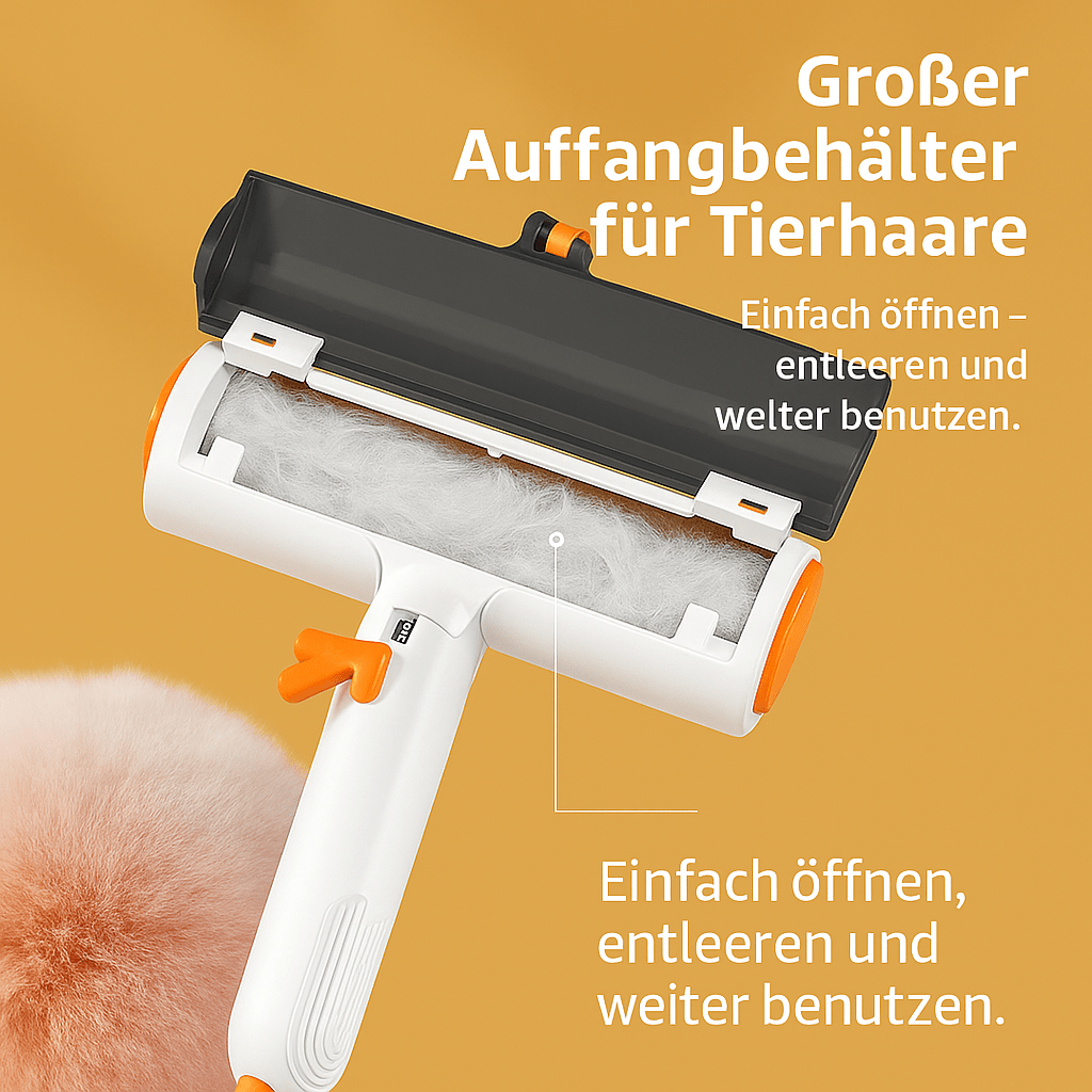 Tierhaar - Roller – Wiederverwendbare Fellbürste für Katzen & Hunde, entfernt Haare effizient von Kleidung, Sofa & Haushalt - fellfunk.de