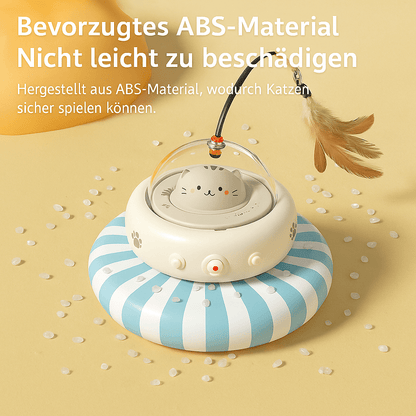 Feder - Teaser – Intelligentes Katzenspielzeug mit Feder & Glocke, elektrisch & austauschbar, ideal für Training & Bewegung - fellfunk.de