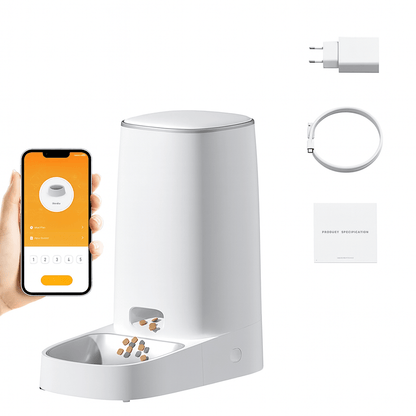 Smart Futterautomat – Automatischer WiFi - Futterspender mit App - Steuerung für Katzen & Hunde, Trockenfutter & flexible Fütterung - fellfunk.de