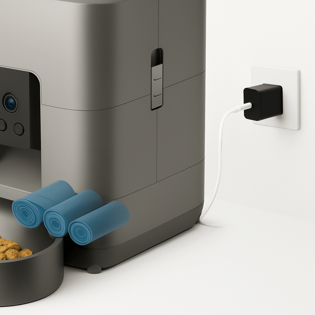 Fellfunk Smart Futterspender 2 L – Automatischer WiFi - Futterautomat mit Kamera & App - Steuerung für Katze & Hund – flexible Fernfütterung - fellfunk.de