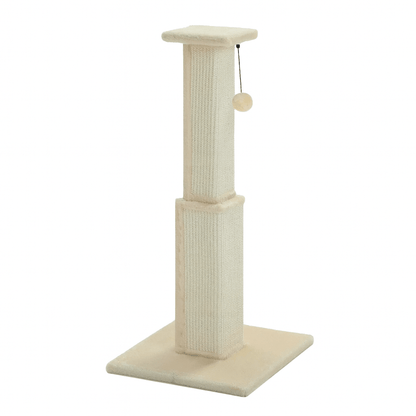Kratzpfosten XL – Hoher Sisal - Kratzbaum mit Spielball, ideal für Wohnungskatzen zur Krallenpflege, Beschäftigung & Schutz der Möbel - fellfunk.de