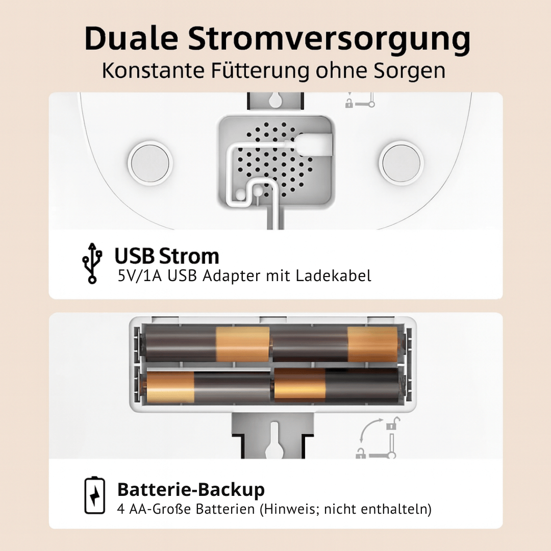 Smart Futterautomat – Automatischer WiFi - Futterspender mit App - Steuerung für Katzen & Hunde, Trockenfutter & flexible Fütterung - fellfunk.de