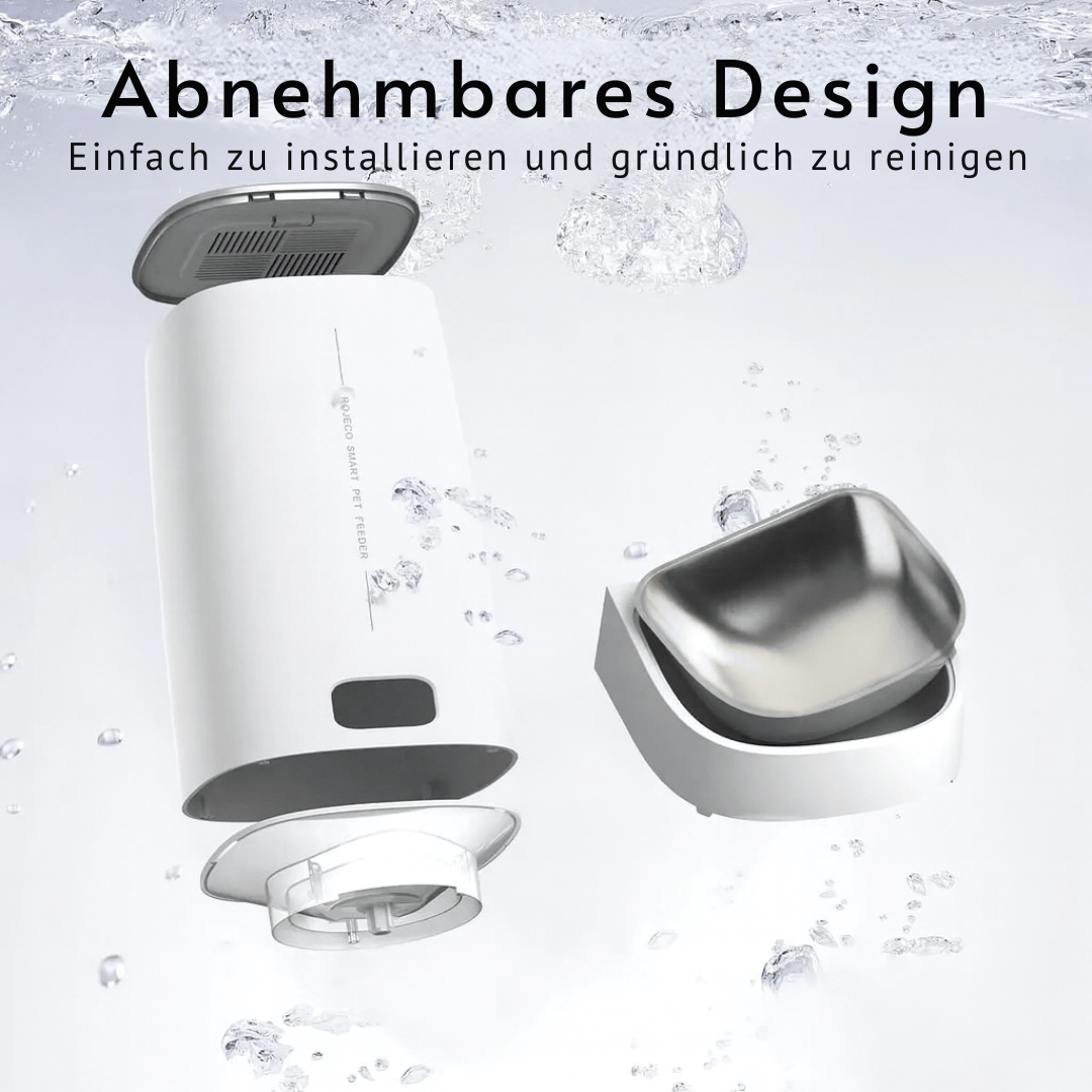 Smart Futterautomat – Automatischer WiFi - Futterspender mit App - Steuerung für Katzen & Hunde, Trockenfutter & flexible Fütterung - fellfunk.de