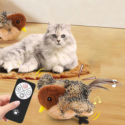 Fellfunk FlatterFix - Das interaktive Vogelspielzeug für Katzen mit Flügelschlag und Sound