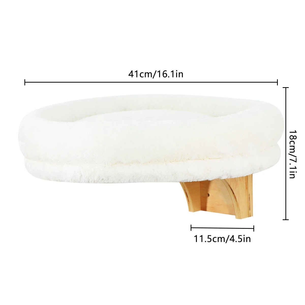 Wandliege aus Holz für Katzen – Fensterbett & Schlafplatz - fellfunk.de